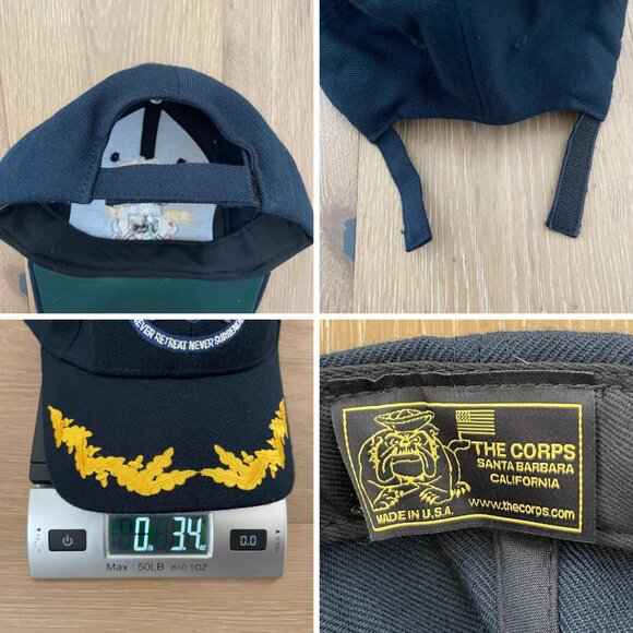 The Corps Hat USS San Antonio LPD 17 Navy Blue Gold Embroidered Cap - Picture 14 of 14